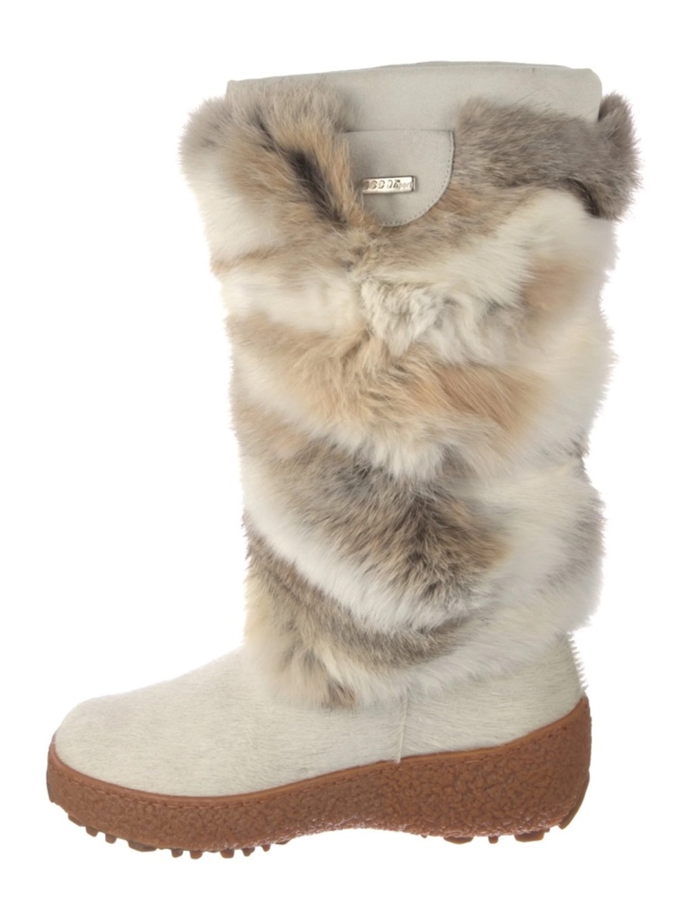 OSCAR Sport Norma 2 Wool-Lined Rabbit Fur and Calfskin Boots, size 38